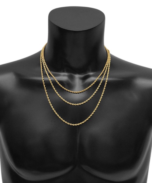 SBG(エスビー)の「SBG ステンレスロープチェーンネックレス(ネックレス・メンズ・シルバー/ゴールド・F/A/C/E/H/D/B/G/I)」の4枚目の写真