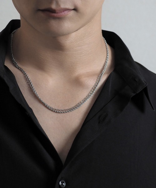SBG(エスビー)の「SBG ステンレスロープチェーンネックレス(ネックレス・メンズ・シルバー/ゴールド・F/A/C/E/H/D/B/G/I)」の13枚目の写真