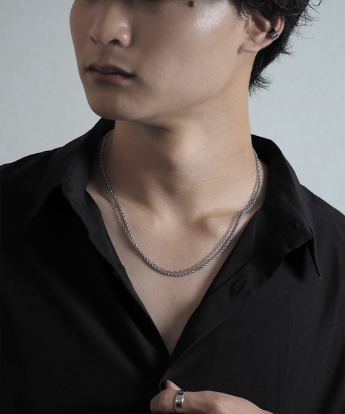 SBG(エスビー)の「SBG ステンレスロープチェーンネックレス(ネックレス・メンズ・シルバー/ゴールド・F/A/C/E/H/D/B/G/I)」の9枚目の写真