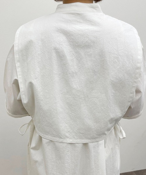 apres jour mignon（アプレジュールミニョン）の「ドレスデザインシャツワンピース 【ZOZOTOWN限定アイテム】（ワンピース・レディース・オフホワイト/ブラック・X-LARGE/フリー）」の8枚目の写真