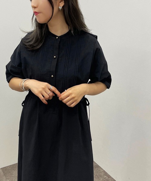 apres jour mignon（アプレジュールミニョン）の「ドレスデザインシャツワンピース 【ZOZOTOWN限定アイテム】（ワンピース・レディース・オフホワイト/ブラック・X-LARGE/フリー）」の15枚目の写真