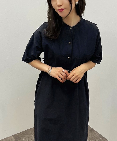 apres jour mignon（アプレジュールミニョン）の「ドレスデザインシャツワンピース 【ZOZOTOWN限定アイテム】（ワンピース・レディース・オフホワイト/ブラック・X-LARGE/フリー）」の16枚目の写真