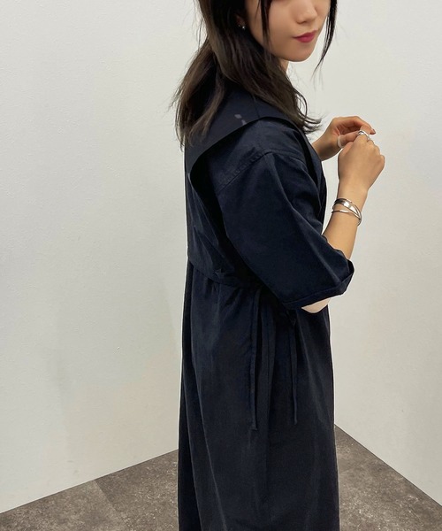 apres jour mignon（アプレジュールミニョン）の「ドレスデザインシャツワンピース 【ZOZOTOWN限定アイテム】（ワンピース・レディース・オフホワイト/ブラック・X-LARGE/フリー）」の20枚目の写真