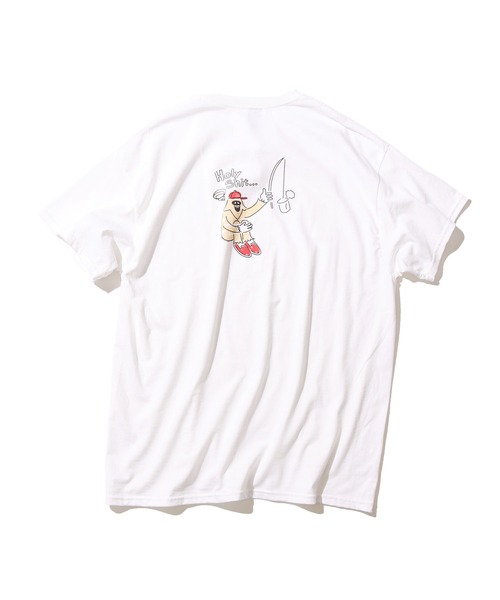 ROOPTOKYO(ループトウキョウ)の「POOR YETI FISHING TEE Tシャツ 半袖(Tシャツ/カットソー・メンズ・ホワイト/ブラック/サンドベージュ/ネイビー/インディゴブルー・S/M/L/XL)」の1枚目の写真