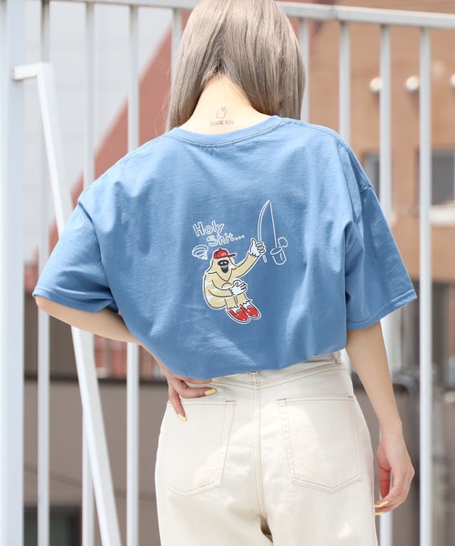 ROOPTOKYO(ループトウキョウ)の「POOR YETI FISHING TEE Tシャツ 半袖(Tシャツ/カットソー・メンズ・ホワイト/ブラック/サンドベージュ/ネイビー/インディゴブルー・S/M/L/XL)」の5枚目の写真