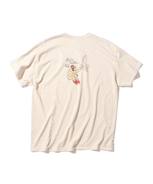 ROOPTOKYO(ループトウキョウ)の「POOR YETI FISHING TEE Tシャツ 半袖(Tシャツ/カットソー・メンズ・ホワイト/ブラック/サンドベージュ/ネイビー/インディゴブルー・S/M/L/XL)」の3枚目の写真
