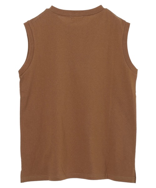 CRAFT STANDARD BOUTIQUE（クラフトスタンダードブティック）の「スリーブレスプルオーバー　＊（Tシャツ/カットソー・レディース・チャコールグレー/ブラウン/オフホワイト/ブルー・FREE）」の15枚目の写真