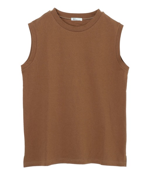 CRAFT STANDARD BOUTIQUE（クラフトスタンダードブティック）の「スリーブレスプルオーバー　＊（Tシャツ/カットソー・レディース・チャコールグレー/ブラウン/オフホワイト/ブルー・FREE）」の14枚目の写真