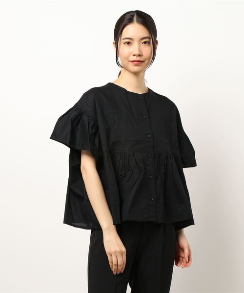 Samansa Mos2(サマンサ モスモス)の「ボリュームブラウス(シャツ/ブラウス・レディース・マスタード/オフホワイト/ブラック・フリ-)」の7枚目の写真