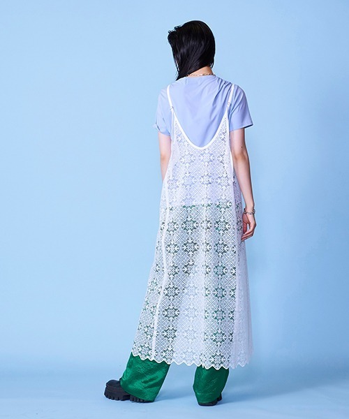 lautreamont BLEUBLANC(ロートレアモンブルーブラン)の「スカラップレースキャミワンピ(ワンピース・レディース・ホワイト/ネイビー・9号)」の17枚目の写真