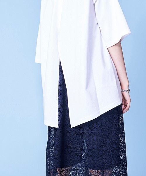 lautreamont BLEUBLANC(ロートレアモンブルーブラン)の「スカラップレースキャミワンピ(ワンピース・レディース・ホワイト/ネイビー・9号)」の3枚目の写真