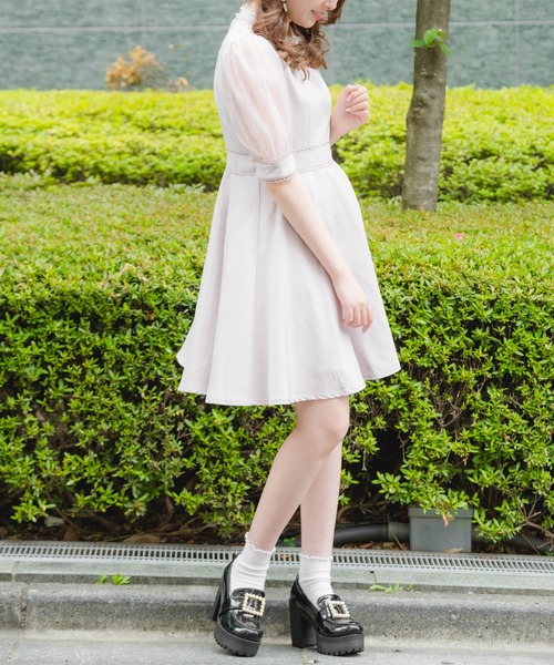 ROJITA(ロジータ)の「ハートバックルシアーワンピース(ワンピース・レディース・ピンク/ブラック・FREE)」の3枚目の写真