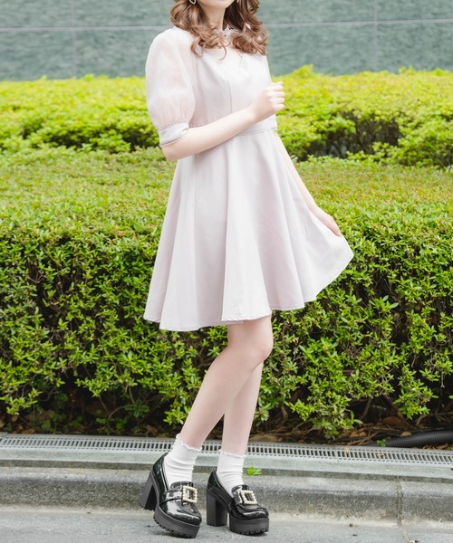 ROJITA(ロジータ)の「ハートバックルシアーワンピース(ワンピース・レディース・ピンク/ブラック・FREE)」の6枚目の写真
