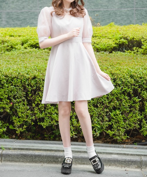 ROJITA(ロジータ)の「ハートバックルシアーワンピース(ワンピース・レディース・ピンク/ブラック・FREE)」の16枚目の写真