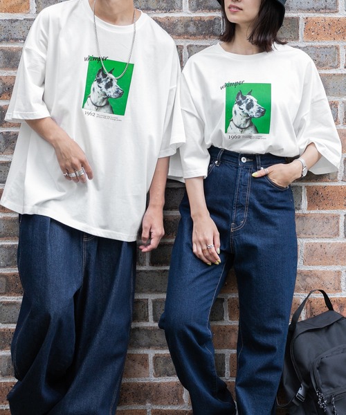 PairPair（ペアペア）の「アソートプリントTシャツ（ユニセックス）（Tシャツ/カットソー・レディース・オフホワイト/ダークパープル/マスタード/スミクロ/グレイッシュブルー/ホワイト系/ブラック系・FREE）」の3枚目の写真