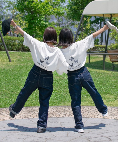 PairPair（ペアペア）の「アソートプリントTシャツ（ユニセックス）（Tシャツ/カットソー・レディース・オフホワイト/ダークパープル/マスタード/スミクロ/グレイッシュブルー/ホワイト系/ブラック系・FREE）」の2枚目の写真