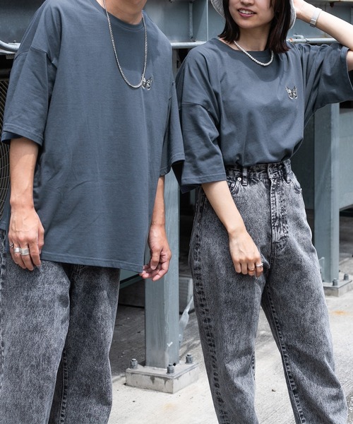 PairPair（ペアペア）の「アソートプリントTシャツ（ユニセックス）（Tシャツ/カットソー・レディース・オフホワイト/ダークパープル/マスタード/スミクロ/グレイッシュブルー/ホワイト系/ブラック系・FREE）」の6枚目の写真