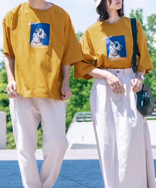 PairPair（ペアペア）の「アソートプリントTシャツ（ユニセックス）（Tシャツ/カットソー・レディース・オフホワイト/ダークパープル/マスタード/スミクロ/グレイッシュブルー/ホワイト系/ブラック系・FREE）」の15枚目の写真