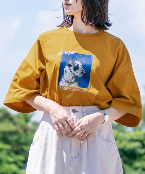 PairPair（ペアペア）の「アソートプリントTシャツ（ユニセックス）（Tシャツ/カットソー・レディース・オフホワイト/ダークパープル/マスタード/スミクロ/グレイッシュブルー/ホワイト系/ブラック系・FREE）」の17枚目の写真