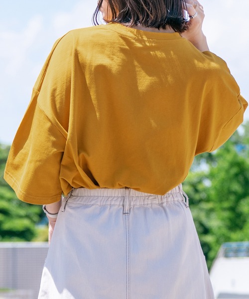 PairPair（ペアペア）の「アソートプリントTシャツ（ユニセックス）（Tシャツ/カットソー・レディース・オフホワイト/ダークパープル/マスタード/スミクロ/グレイッシュブルー/ホワイト系/ブラック系・FREE）」の18枚目の写真