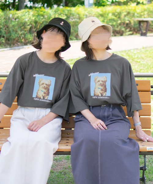 PairPair（ペアペア）の「アソートプリントTシャツ（ユニセックス）（Tシャツ/カットソー・レディース・オフホワイト/ダークパープル/マスタード/スミクロ/グレイッシュブルー/ホワイト系/ブラック系・FREE）」の22枚目の写真