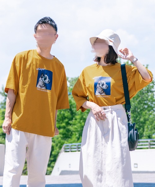 PairPair（ペアペア）の「アソートプリントTシャツ（ユニセックス）（Tシャツ/カットソー・レディース・オフホワイト/ダークパープル/マスタード/スミクロ/グレイッシュブルー/ホワイト系/ブラック系・FREE）」の16枚目の写真