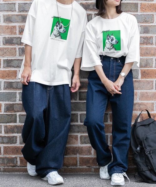 PairPair（ペアペア）の「アソートプリントTシャツ（ユニセックス）（Tシャツ/カットソー・レディース・オフホワイト/ダークパープル/マスタード/スミクロ/グレイッシュブルー/ホワイト系/ブラック系・FREE）」の8枚目の写真