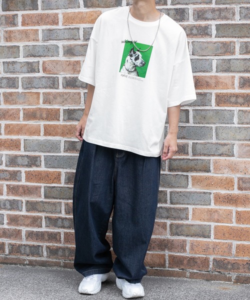 PairPair（ペアペア）の「アソートプリントTシャツ（ユニセックス）（Tシャツ/カットソー・レディース・オフホワイト/ダークパープル/マスタード/スミクロ/グレイッシュブルー/ホワイト系/ブラック系・FREE）」の13枚目の写真