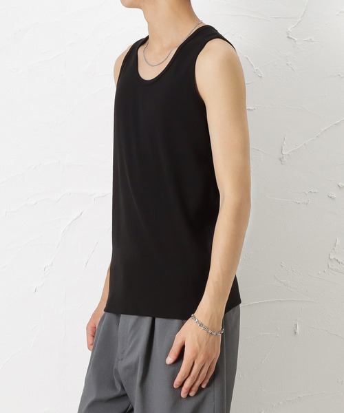 NAVY（ネイビー）の「NAVY ベーシックタンクトップ（タンクトップ・メンズ・ホワイト/ブラック/ベージュ/ネイビー/カーキ/チャコール・M/L/XL）」の18枚目の写真