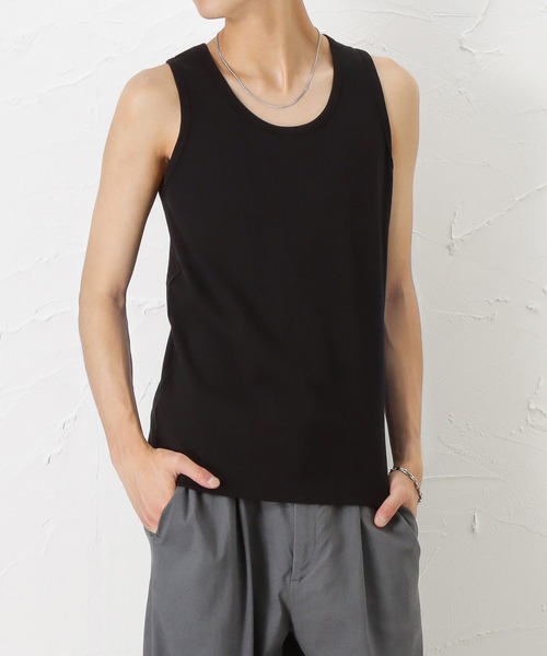 NAVY（ネイビー）の「NAVY ベーシックタンクトップ（タンクトップ・メンズ・ホワイト/ブラック/ベージュ/ネイビー/カーキ/チャコール・M/L/XL）」の17枚目の写真