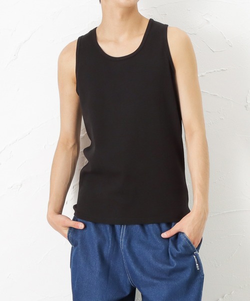 NAVY（ネイビー）の「NAVY ベーシックタンクトップ（タンクトップ・メンズ・ホワイト/ブラック/ベージュ/ネイビー/カーキ/チャコール・M/L/XL）」の22枚目の写真