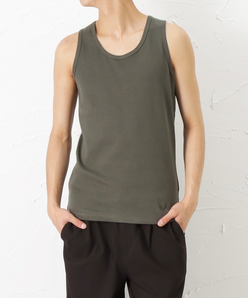 NAVY（ネイビー）の「NAVY ベーシックタンクトップ（タンクトップ・メンズ・ホワイト/ブラック/ベージュ/ネイビー/カーキ/チャコール・M/L/XL）」の21枚目の写真