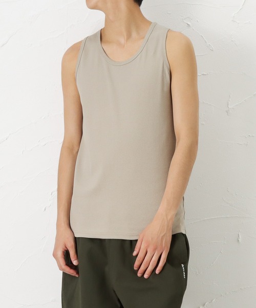 NAVY（ネイビー）の「NAVY ベーシックタンクトップ（タンクトップ・メンズ・ホワイト/ブラック/ベージュ/ネイビー/カーキ/チャコール・M/L/XL）」の20枚目の写真