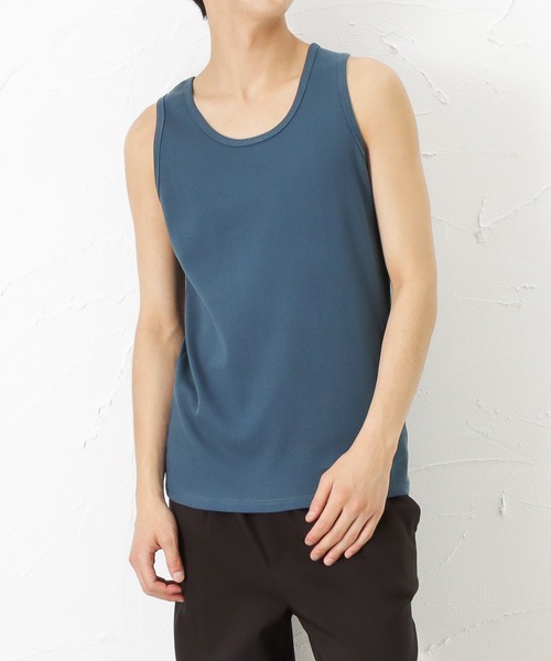 NAVY（ネイビー）の「NAVY ベーシックタンクトップ（タンクトップ・メンズ・ホワイト/ブラック/ベージュ/ネイビー/カーキ/チャコール・M/L/XL）」の19枚目の写真