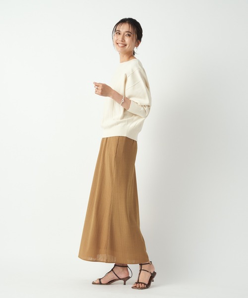 RIVE DROITE（リヴドロワ）の「大人の女性らしさを演出　テレコナロースカート（スカート・レディース・イエロー/ベージュ/ブラック・FREE）」の22枚目の写真
