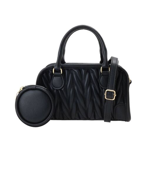 dazzlin(ダズリン)の「キルトデザインハンドバッグ(ハンドバッグ・レディース・ブラック/モカ・FREE)」の2枚目の写真