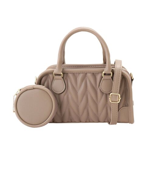 dazzlin(ダズリン)の「キルトデザインハンドバッグ(ハンドバッグ・レディース・ブラック/モカ・FREE)」の1枚目の写真