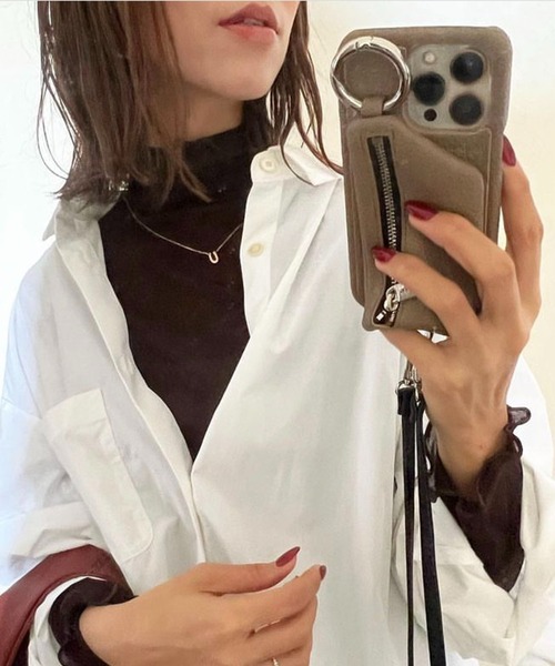 toucher du brise(トゥシェドブリーズ)の「透け感がポイント シアートップス(Tシャツ/カットソー・レディース・ブルー/ベージュ/ブラック/ブラウン/パープル/グレー・M)」の1枚目の写真