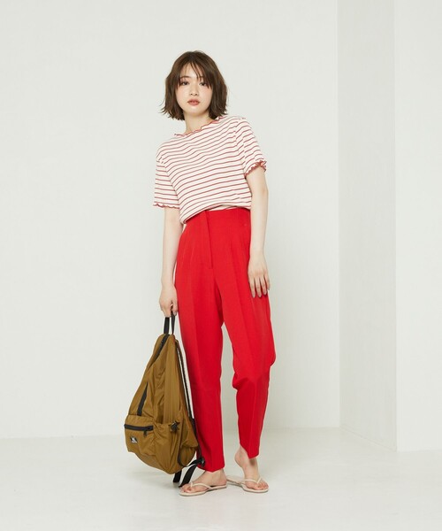 FREAK'S STORE(フリークスストア)の「メローボーダーTシャツ(Tシャツ/カットソー・レディース・グリーン/ネイビー/レッド・フリ-)」の8枚目の写真