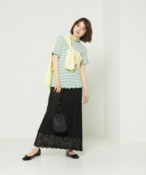 FREAK'S STORE(フリークスストア)の「メローボーダーTシャツ(Tシャツ/カットソー・レディース・グリーン/ネイビー/レッド・フリ-)」の12枚目の写真