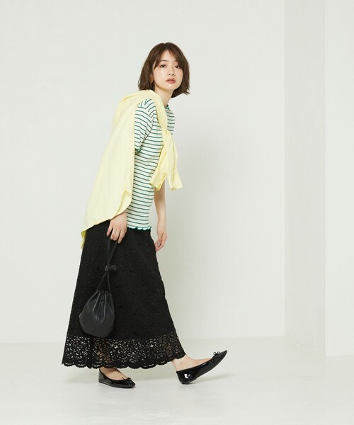 FREAK'S STORE(フリークスストア)の「メローボーダーTシャツ(Tシャツ/カットソー・レディース・グリーン/ネイビー/レッド・フリ-)」の14枚目の写真