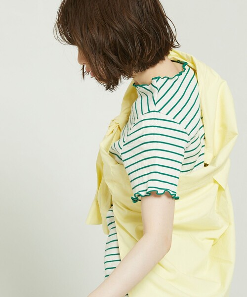 FREAK'S STORE(フリークスストア)の「メローボーダーTシャツ(Tシャツ/カットソー・レディース・グリーン/ネイビー/レッド・フリ-)」の16枚目の写真