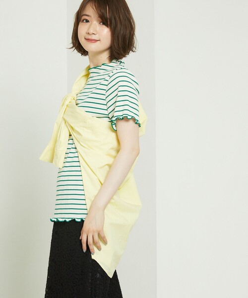 FREAK'S STORE(フリークスストア)の「メローボーダーTシャツ(Tシャツ/カットソー・レディース・グリーン/ネイビー/レッド・フリ-)」の17枚目の写真