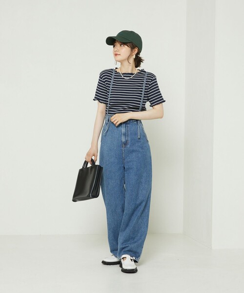 FREAK'S STORE(フリークスストア)の「メローボーダーTシャツ(Tシャツ/カットソー・レディース・グリーン/ネイビー/レッド・フリ-)」の21枚目の写真