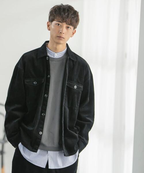 coen(コーエン)の「コーデュロイシェフシャツ"CHEF SHIRTS"(セットアップ対応)(シャツ/ブラウス・メンズ・ブラック/ナチュラル/ダークグリーン・MEDIUM/LARGE/SMALL/X-LARGE)」の5枚目の写真