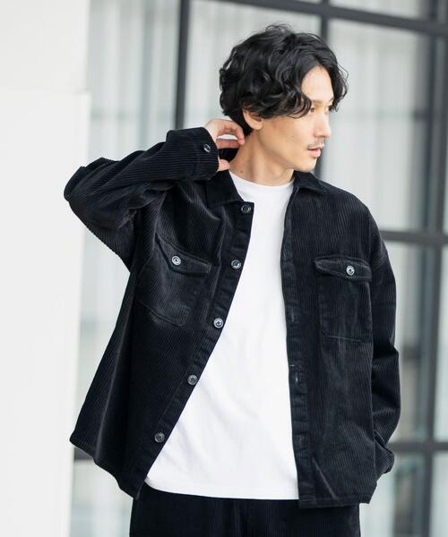 coen(コーエン)の「コーデュロイシェフシャツ"CHEF SHIRTS"(セットアップ対応)(シャツ/ブラウス・メンズ・ブラック/ナチュラル/ダークグリーン・MEDIUM/LARGE/SMALL/X-LARGE)」の7枚目の写真