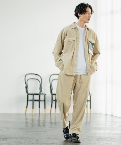 coen(コーエン)の「コーデュロイシェフシャツ"CHEF SHIRTS"(セットアップ対応)(シャツ/ブラウス・メンズ・ブラック/ナチュラル/ダークグリーン・MEDIUM/LARGE/SMALL/X-LARGE)」の16枚目の写真