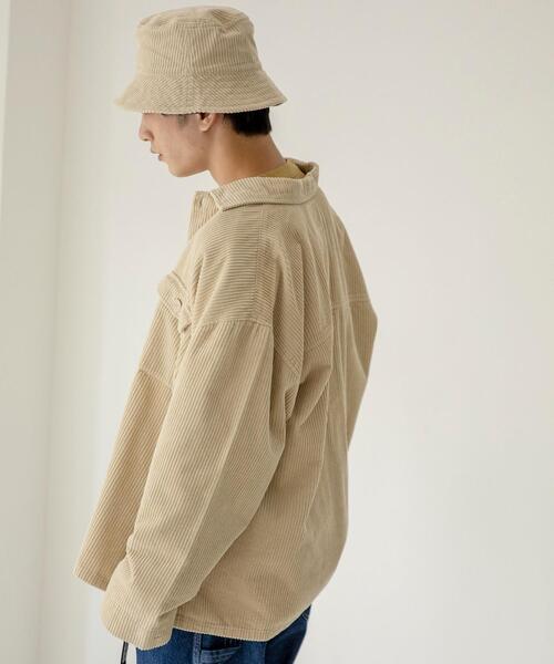 coen(コーエン)の「コーデュロイシェフシャツ"CHEF SHIRTS"(セットアップ対応)(シャツ/ブラウス・メンズ・ブラック/ナチュラル/ダークグリーン・MEDIUM/LARGE/SMALL/X-LARGE)」の17枚目の写真