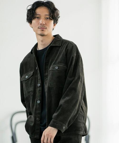 coen(コーエン)の「コーデュロイシェフシャツ"CHEF SHIRTS"(セットアップ対応)(シャツ/ブラウス・メンズ・ブラック/ナチュラル/ダークグリーン・MEDIUM/LARGE/SMALL/X-LARGE)」の19枚目の写真
