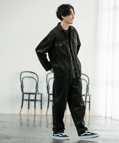 coen(コーエン)の「コーデュロイシェフシャツ"CHEF SHIRTS"(セットアップ対応)(シャツ/ブラウス・メンズ・ブラック/ナチュラル/ダークグリーン・MEDIUM/LARGE/SMALL/X-LARGE)」の22枚目の写真